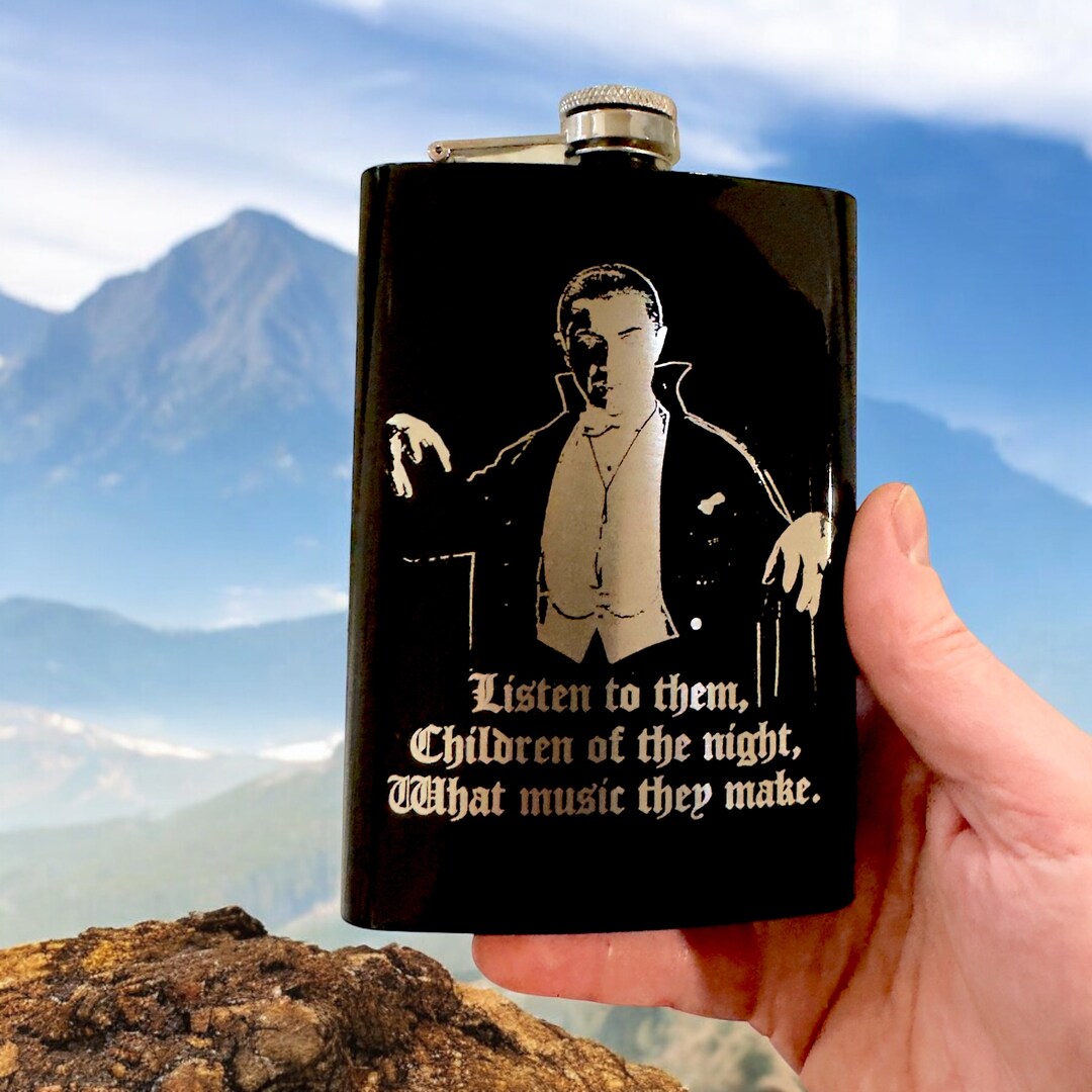 8oz BLACK Children of the Night Flask 8oz BLACK Children of the Night Flask